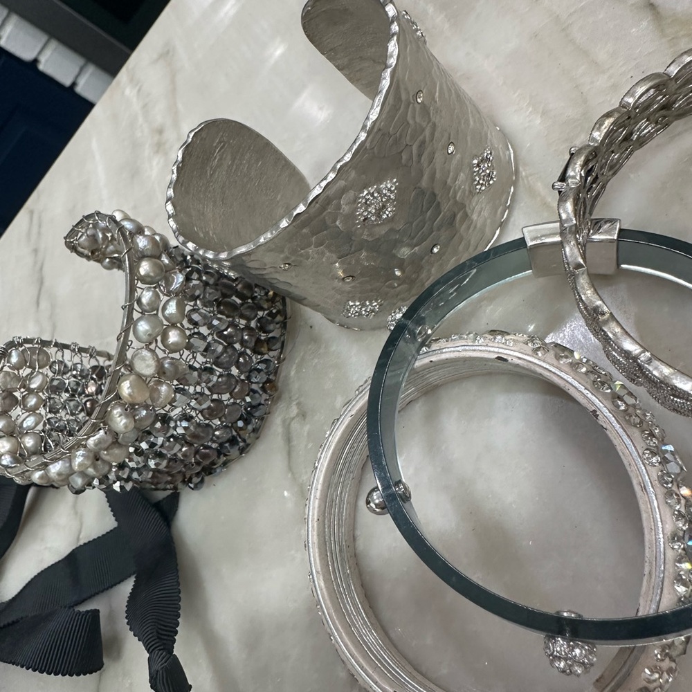 Silver and Pearl Cuff Bracelet grab bag